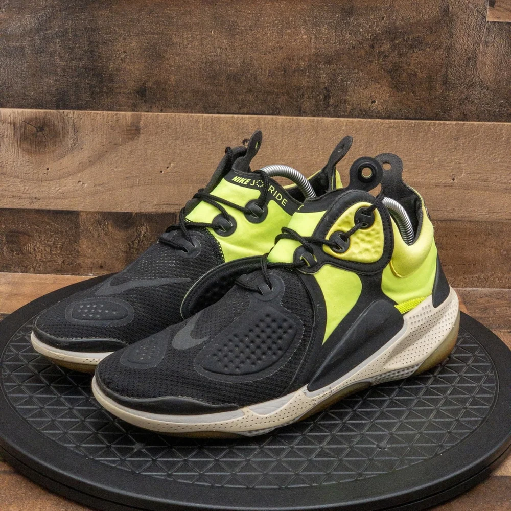 NIKE JOYRIDE CC3 MENS ATHLETIC SHOES BLACK NEON YELLOW RUNNING GYM LOW SIZE 9